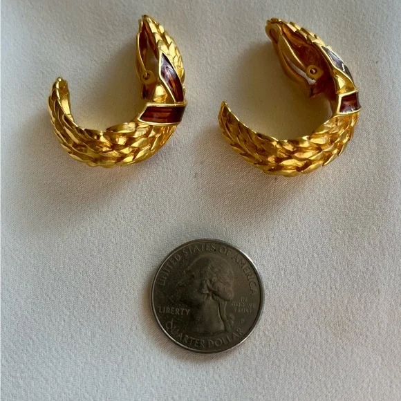 Vintage Karl Lagerfeld Clip on Earrings - Picture 14 of 16